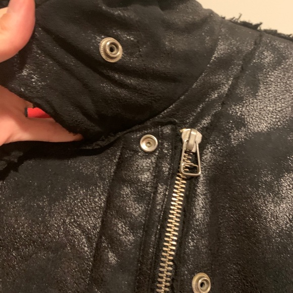 Mango Faux Fur Biker Jacket - Picture 8 of 14